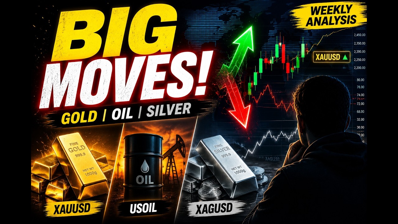 Gold, Oil & Silver Weekly Analysis | XAUUSD, USOIL & XAGUSD Market Outlook