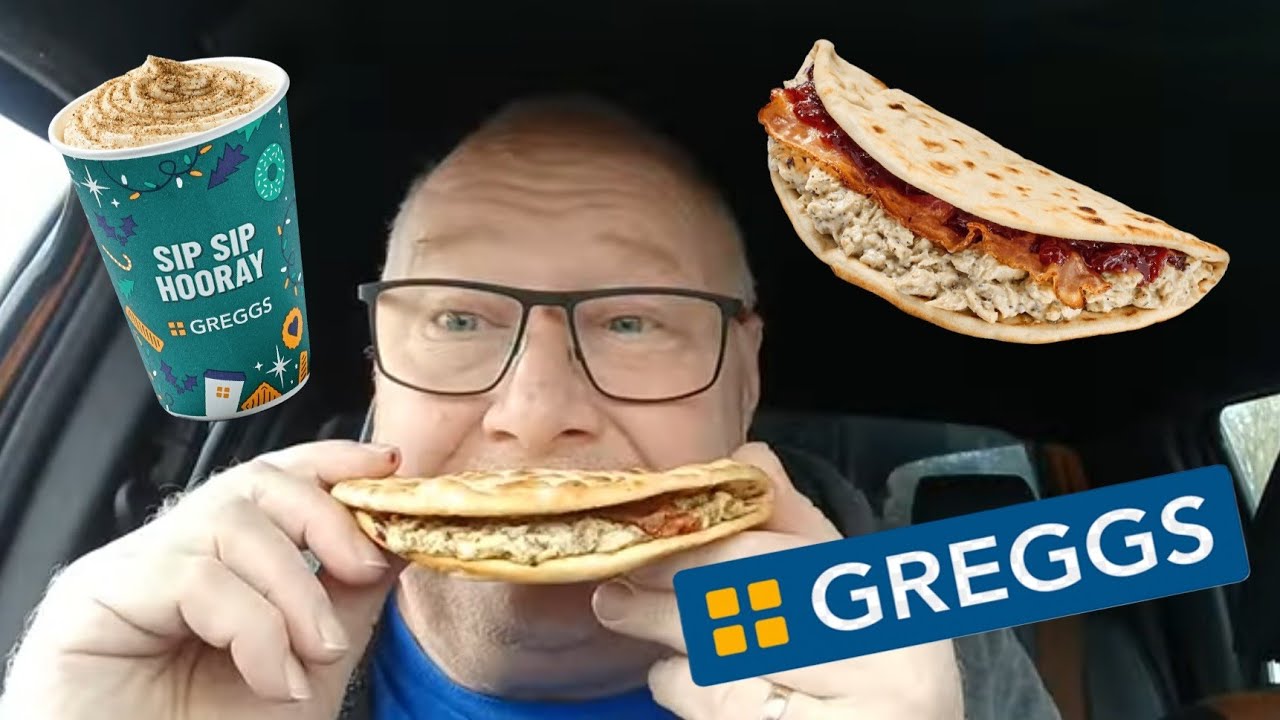 Greggs Festive Flatbread & Gingerbread Latte.