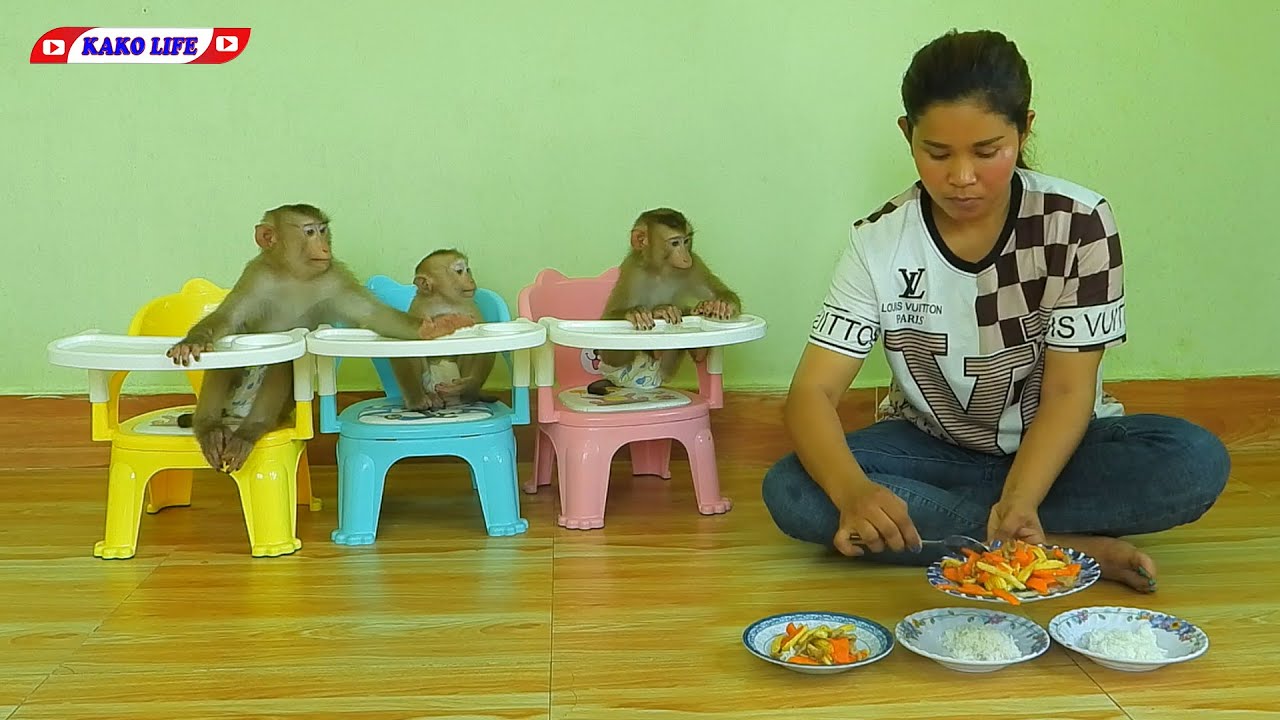 Cuties Little Kako Luna And Olly Have Lunch Routine