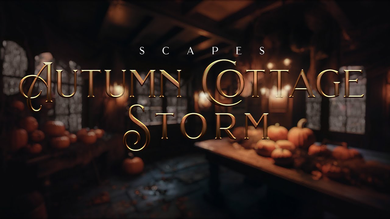 AUTUMN COTTAGE STORM AMBIENCE 4K 10Hr