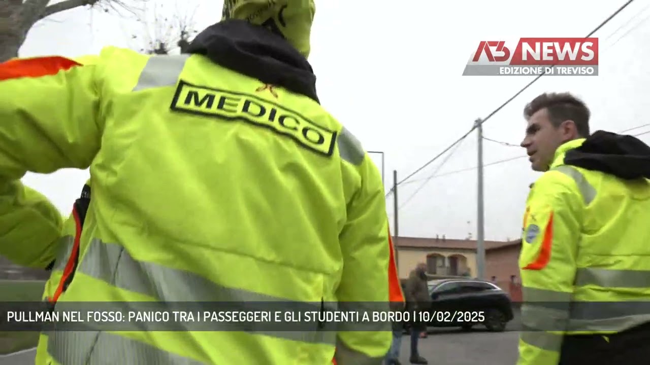 PULLMAN NEL FOSSO: PANICO TRA I PASSEGGERI E GLI STUDENTI A BORDO | 10/02/2025
