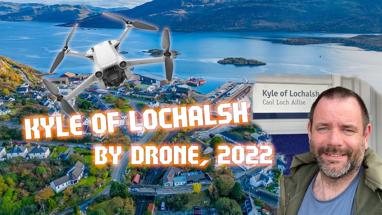 Kyle of Lochalsh, Scotland, by drone. 4k