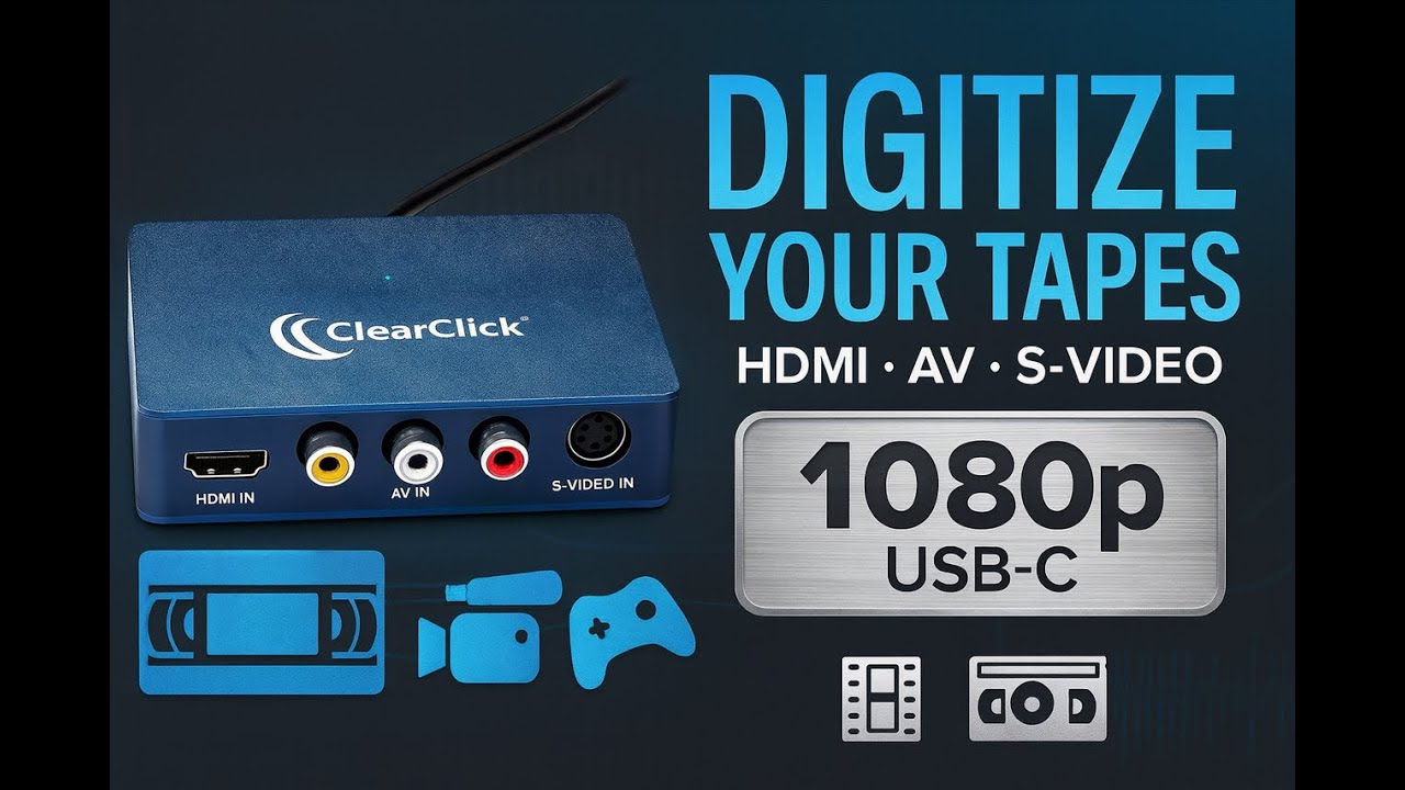 ClearClick Video to USB 1080p Capture Card Review &mdash; HDMI, AV, S-Video to PC/Mac (Plug & Play)