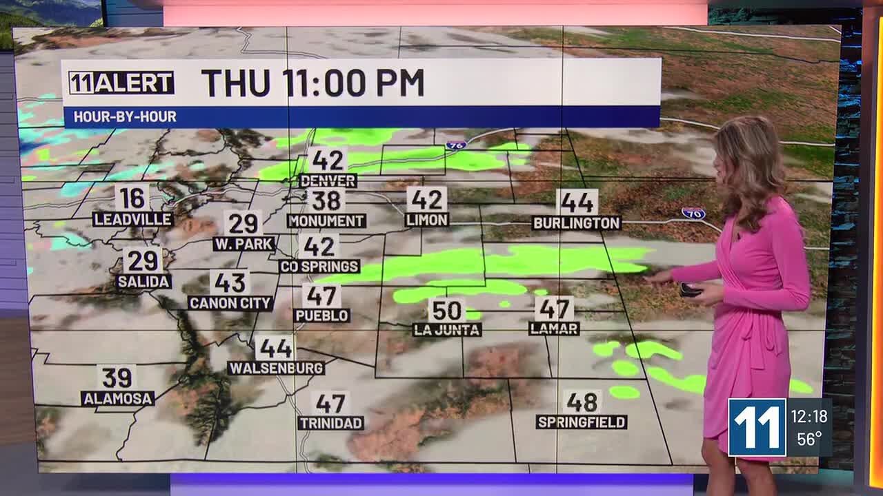 A few shower chances Thursday and Friday in southern Colorado