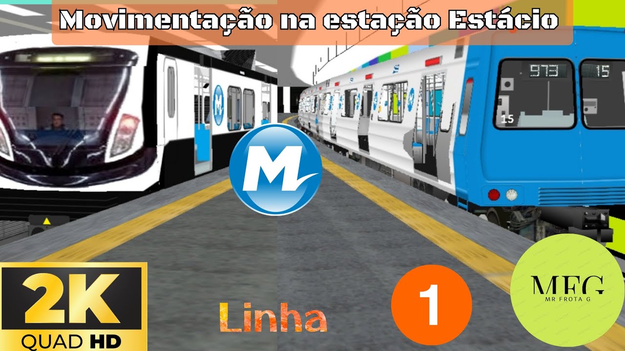 Hmmsim 2: Movimentação de trens na estação Estácio da Linha 1 Laranja {MetrôRio}