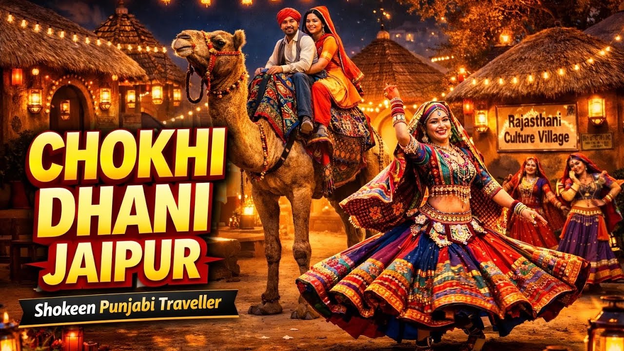 Chokhi Dhani Jaipur Night Experience Full Tour | ਚੋਖੀ ਡਾਨੀ ਜੈਪੁਰ । Shokeen Punjabi Traveller