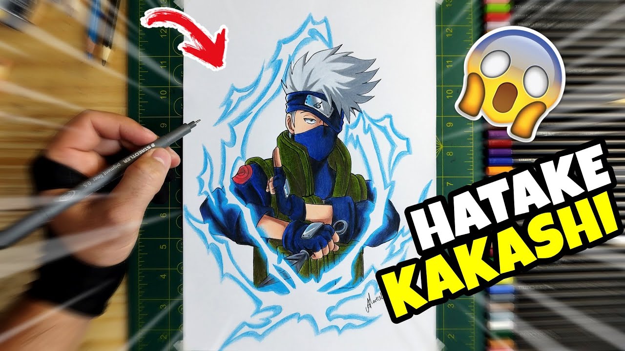 Como desenhar o Hatake Kakashi ESPADA RELÂMPAGO passo a passo #1