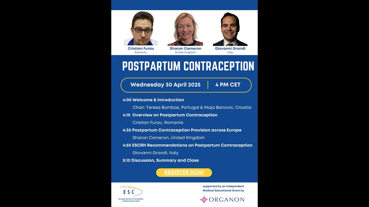 ESC Free Webinar: Postpartum Contraception