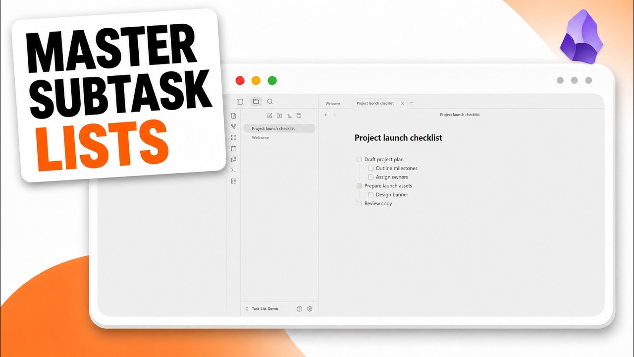 How to Make Nested Task Lists in Obsidian (Nested Task Lists)