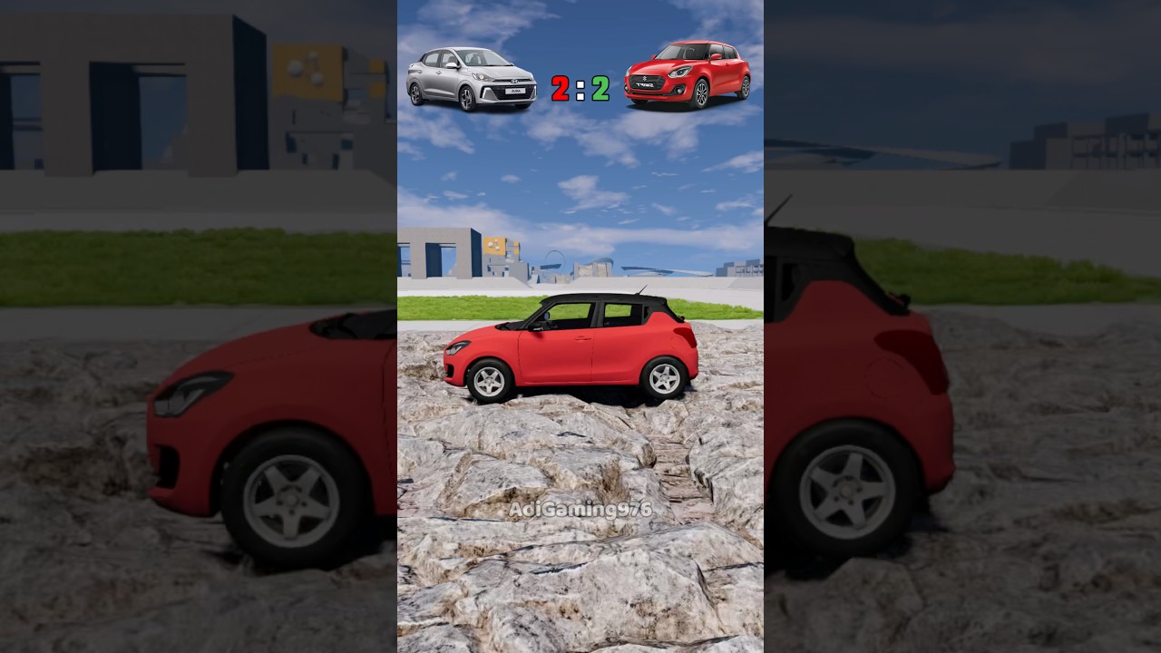 Hyundai Aura 🆚 Maruti Suzuki Swift 🚗💥 &ndash; Speed & Crash Test in BeamNG.drive!