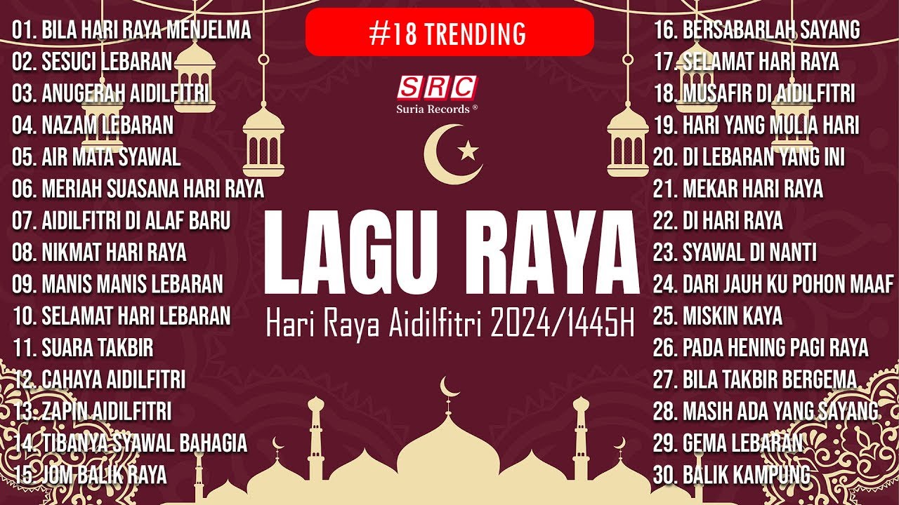 Raya Raya Raya - Koleksi Lagu Raya Aidilfitri 2024 - 30 Lagu Raya Nostalgia & Evergreen