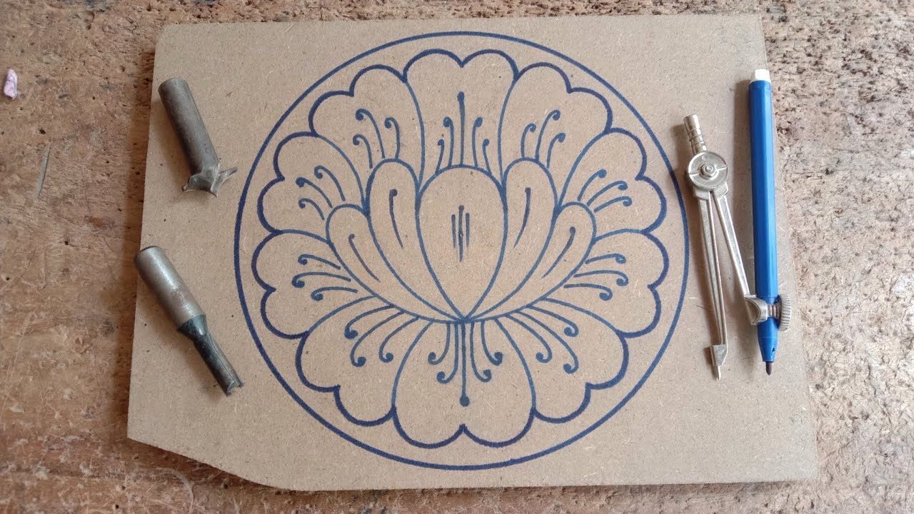 Easy and Beautiful Flower Design with Router Machine Bits|Wood Carving|Flower design|easy