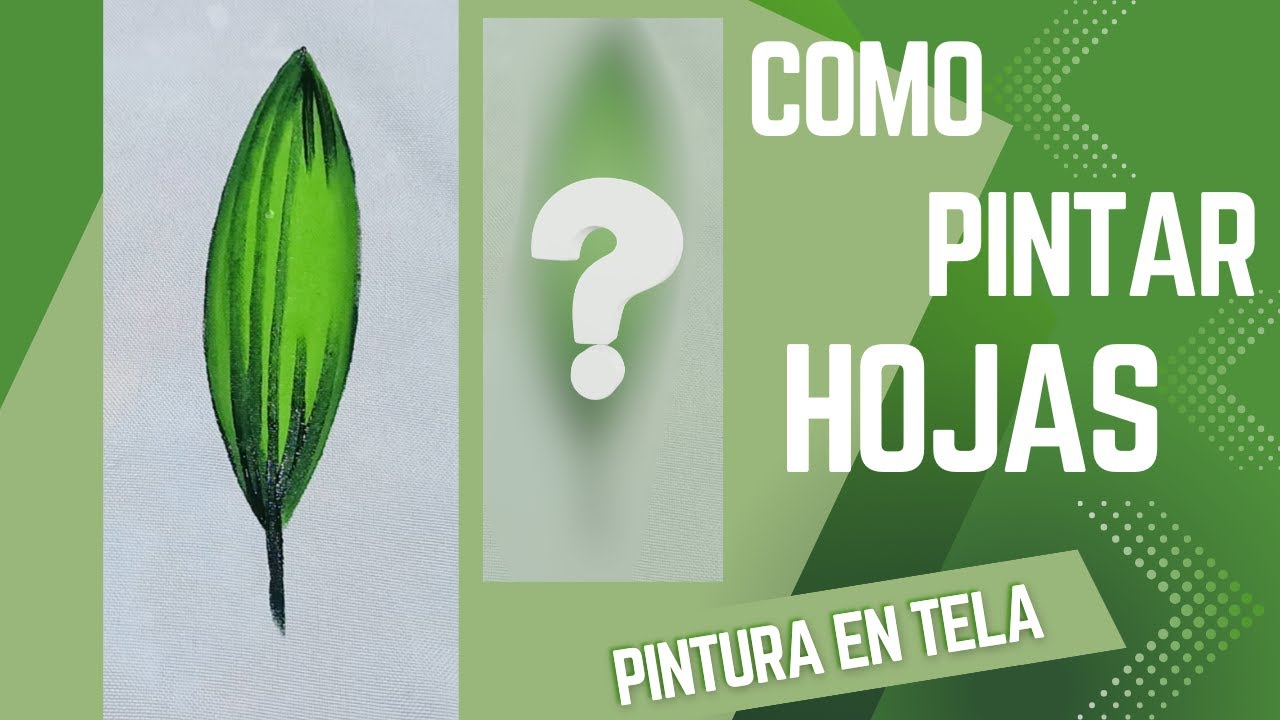 Pintura de hojas verdes con detalles finos | Tutorial para principiantes