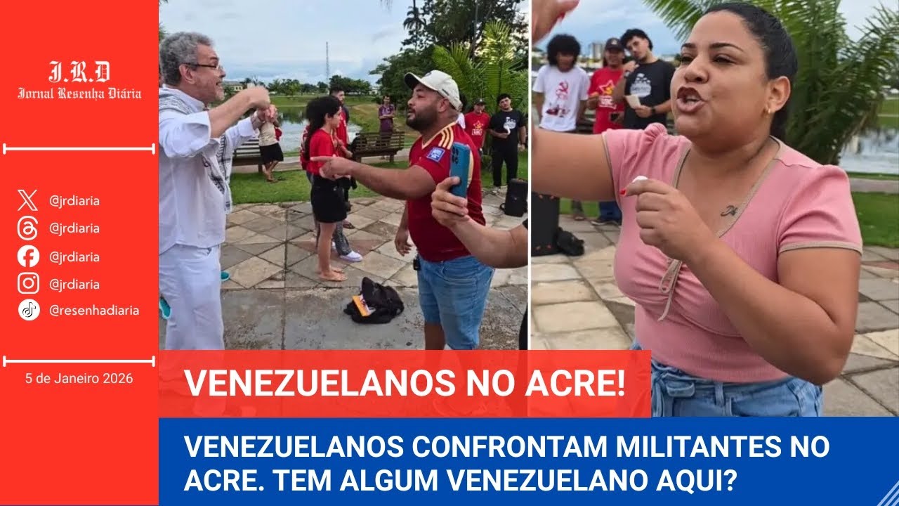 Venezuelanos no Acre reagem a atos políticos: 