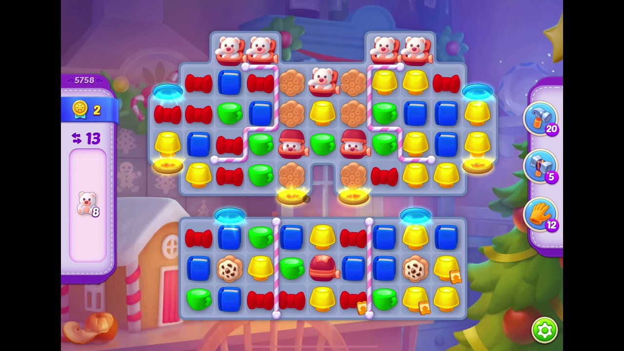 HomeScapes Level 5758 no boosters (13 moves)