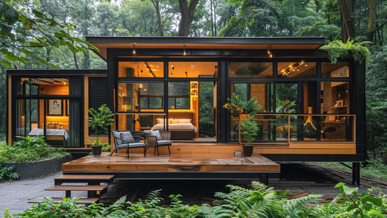 Modern Forest Cabin Design | Escape to this set of stylish cabins in the middle of the forest