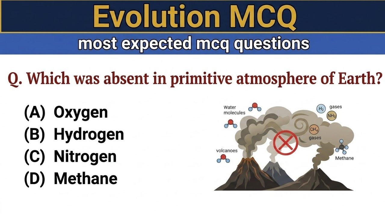 Evolution MCQ| Origin of Life | evolution mcq for neet 2023