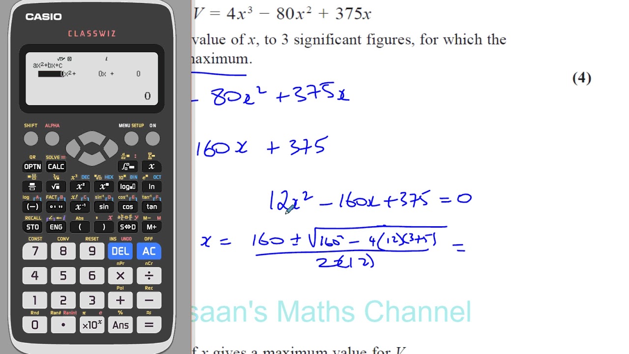 EDEXCEL IAL C12 JAN 2018 Q7   Applications of Differentiation
