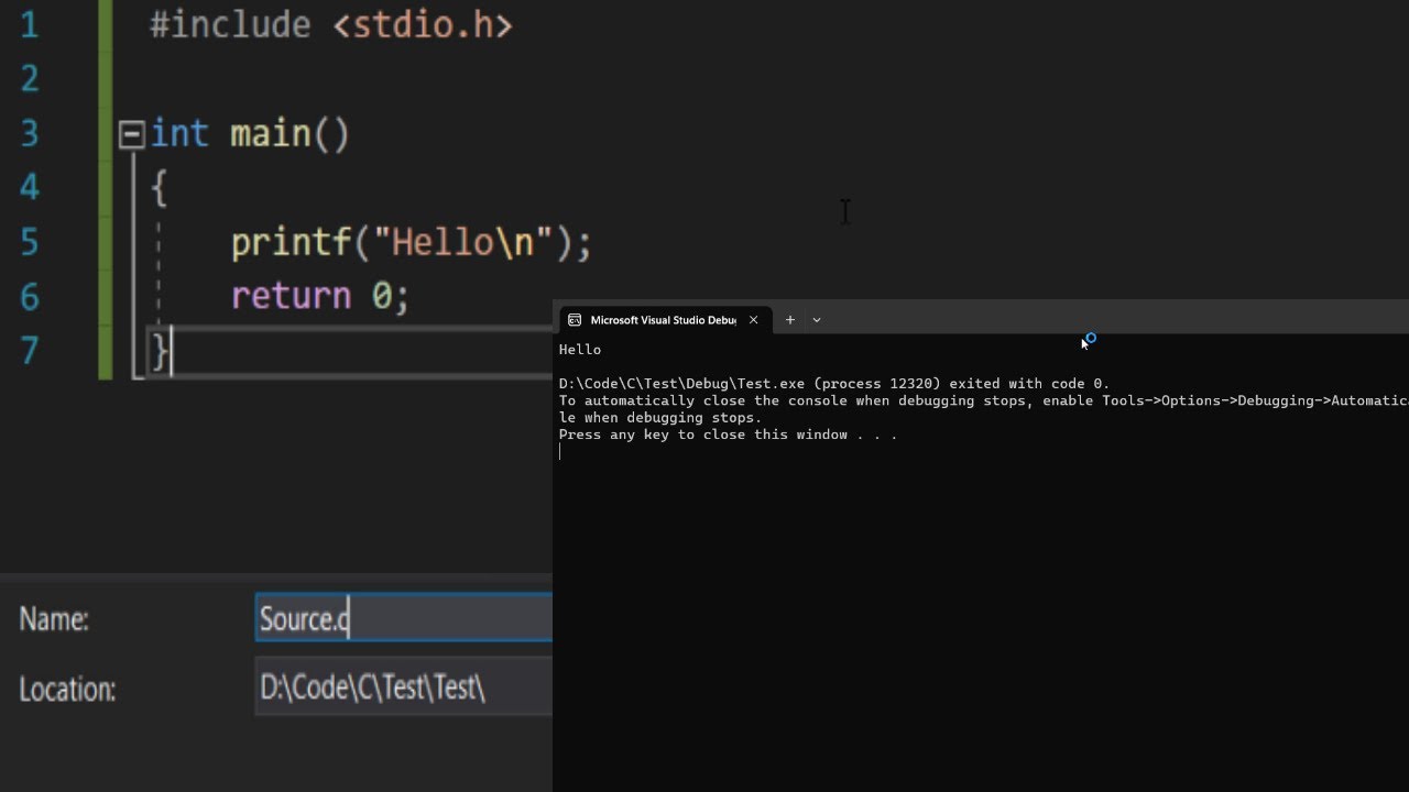 How to Create and Run C Projects In Visual Studio (Simple)