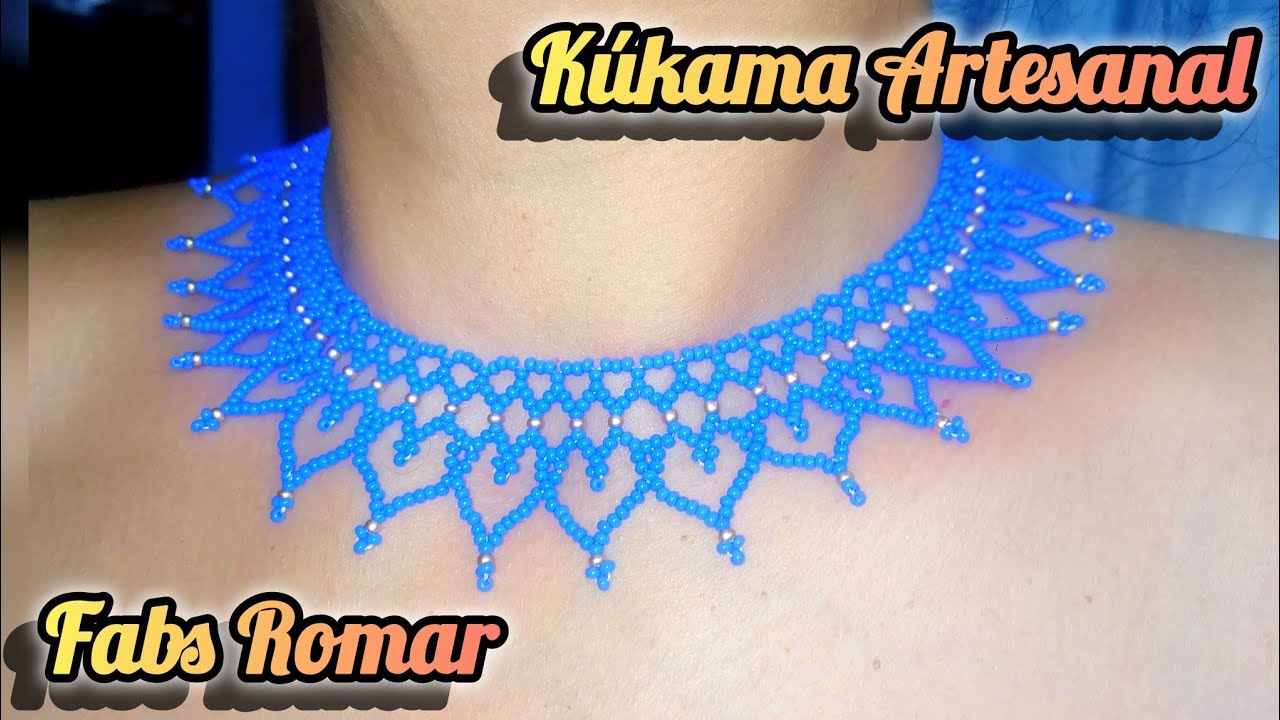 collar de chaquira plumbago 💙