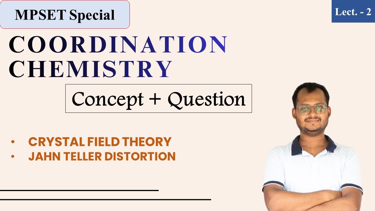 Coordination Chemistry | Crystal Field Theory & JahnTeller Distortion | Concept + Question | Lect. 2