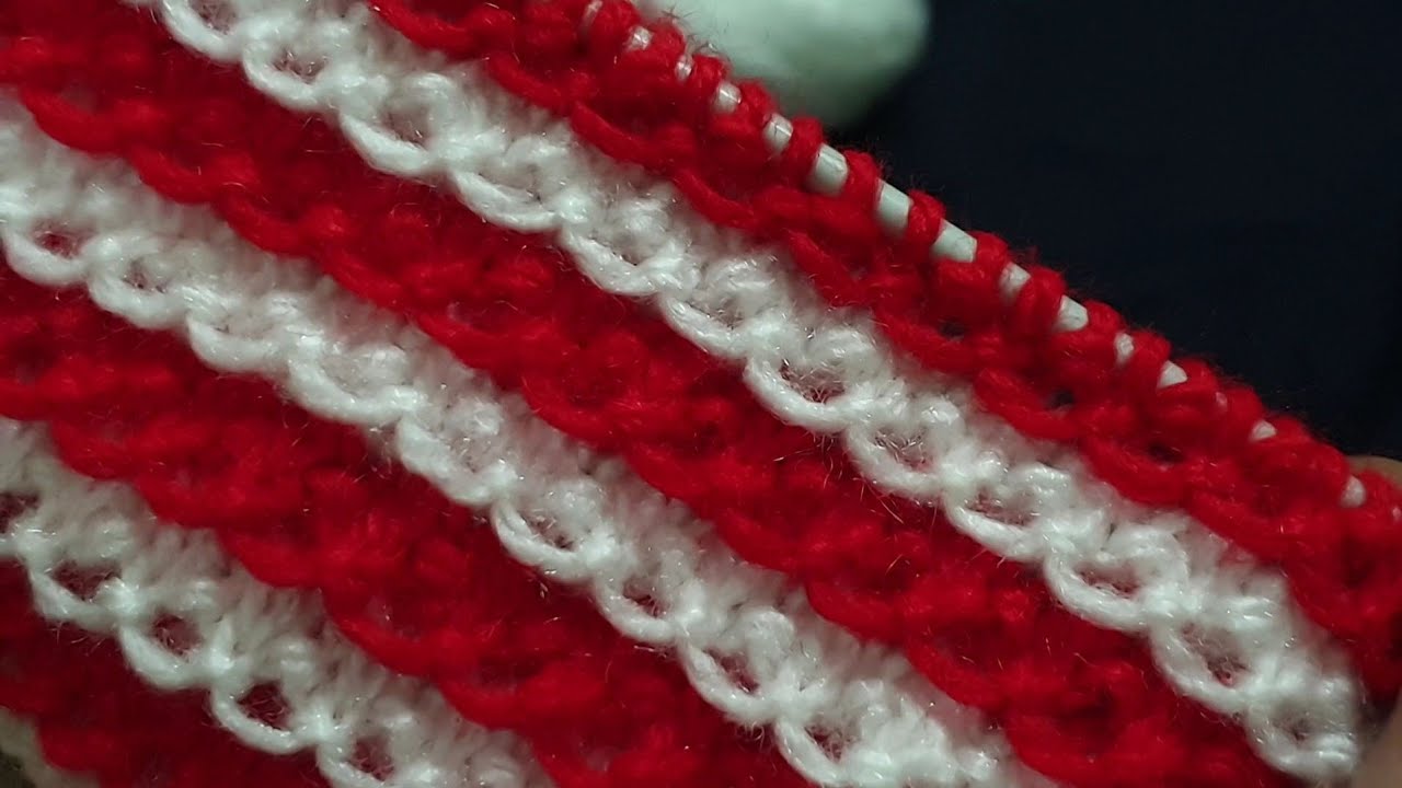 Easy Knitting Pattern #196 || two colours knitting design || two colors knitting pattern