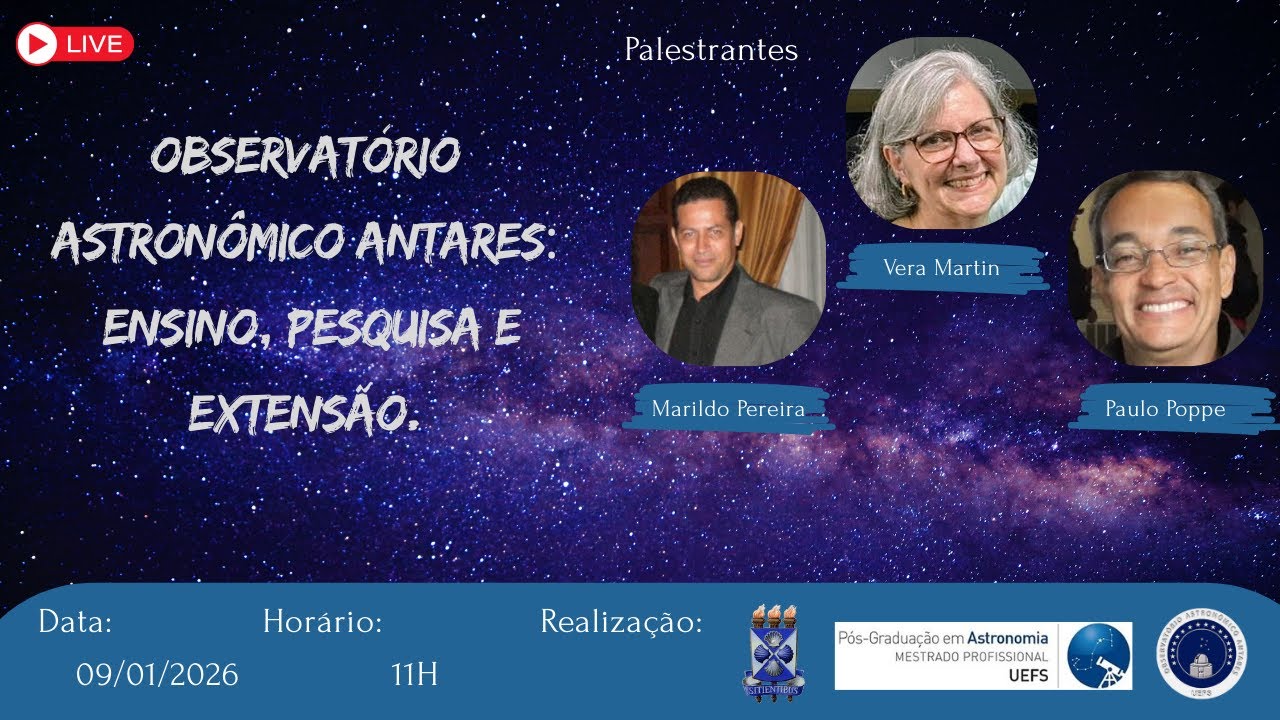 Live: Observatório Astronômico Antares: Ensino, Pesquisa e Extensão