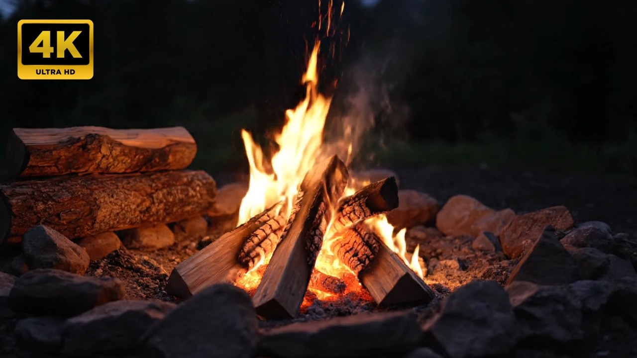 Relaxing Fireplace 10 Hours – Crackling Fire Sounds for Sleeping #13