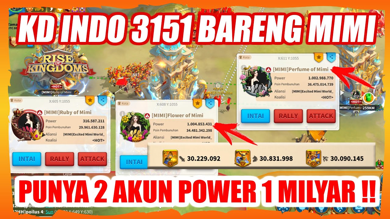PUNYA 2 AKUN POWER 1 MILYAR ‼️ MIMI 1175 KVK BARENG KD INDO 3151 ‼️