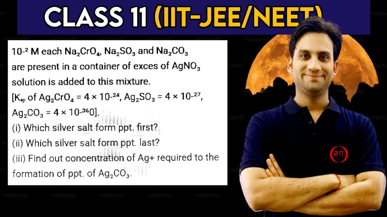 10-² M each Na₂CrO₄, Na₂SO₃ and Na₂CO₃ are present in a container of exces of AgNO₃ solution is add