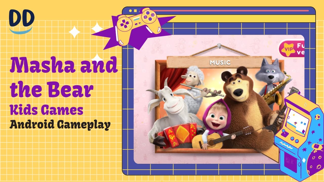 Android Games For Kids: Masha and the Bear - Kids Games - Teacher approved - DDTV Play