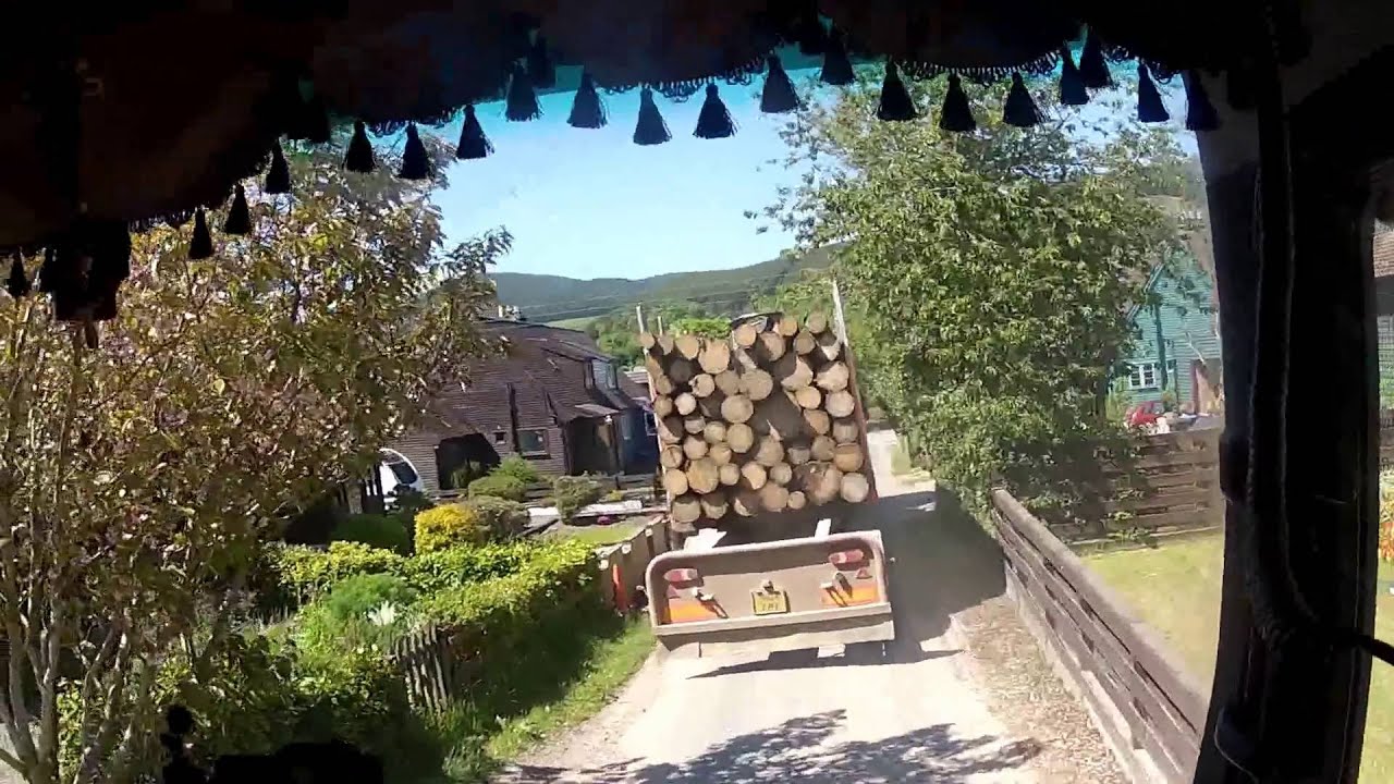 MAN TGX 540 & Scania R580 V8 logging truck timber haulage Scottish Borders hauling route footage.