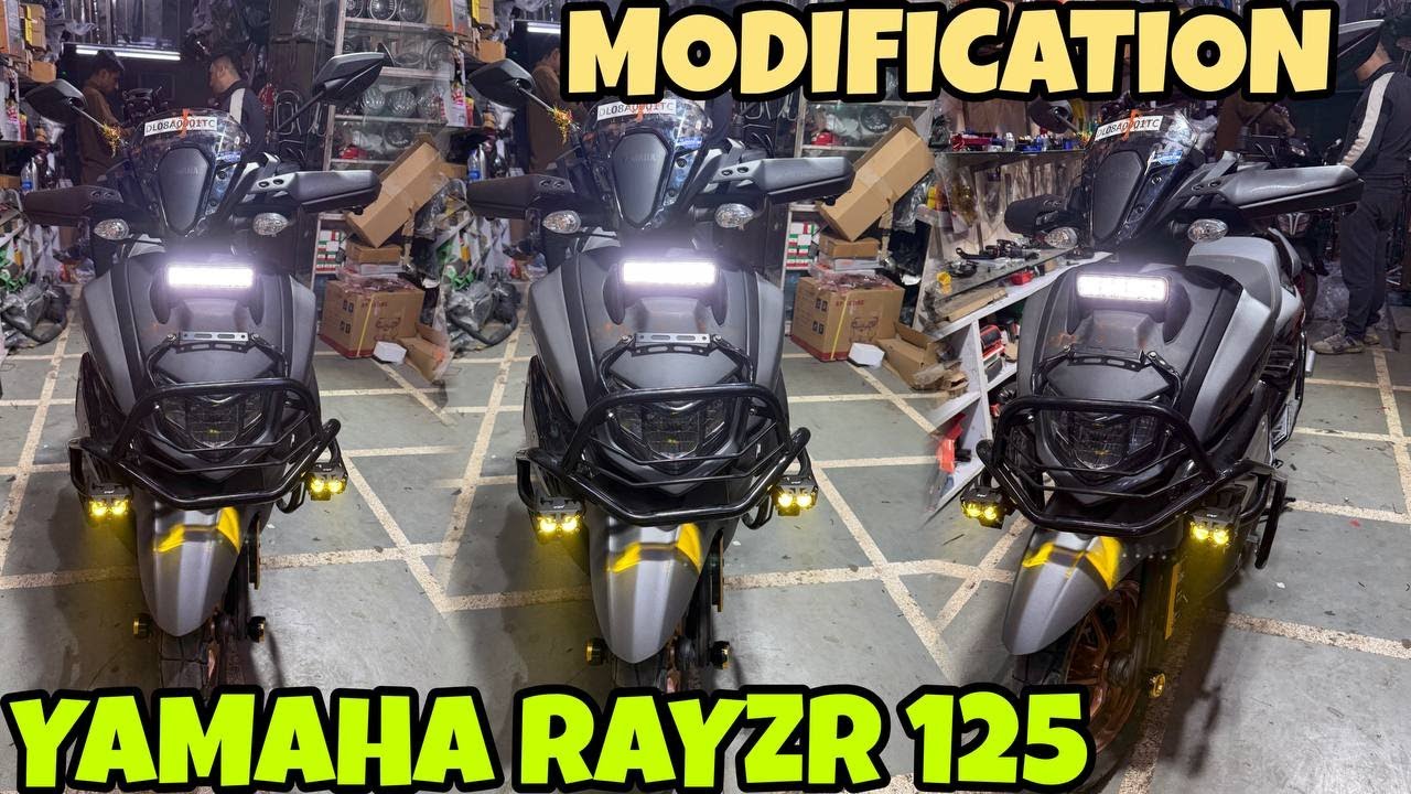 YAMAHA RAYZR 125 Decent Loaded Modification | Unique Looking | Crash Guard | Fog Light |
