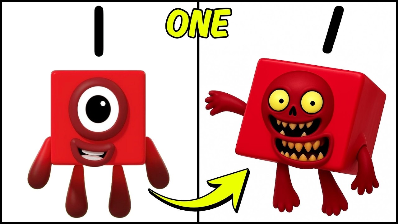 Numberblocks as Zombies! 🧟‍♂️🧮 Watch Your Favorite Numbers Get Spooky! | One, Two, Three, Four
