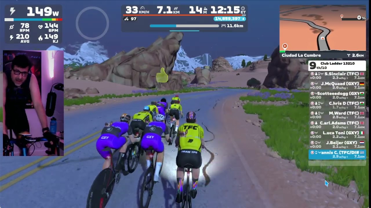 Galaxy Hyperion vs TFC Omega Going Coastal - 2026-02-09 #clubladder  #zwift 13210