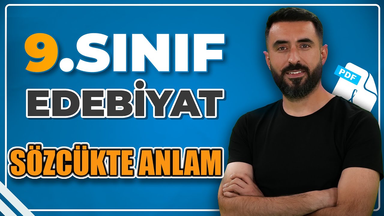 SÖZCÜKTE ANLAM - Gerçek - Mecaz Anlam / 9.Sınıf Sözün İnceliğİ / Deniz Hoca +PDF📝