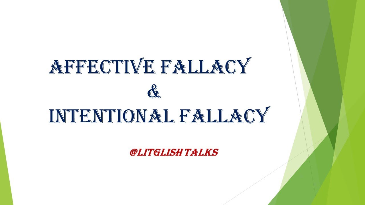 Intentional Fallacy & Affective Fallacy |Literary Terms| Wimsatt& Beardsley|New Criticism|Formalism
