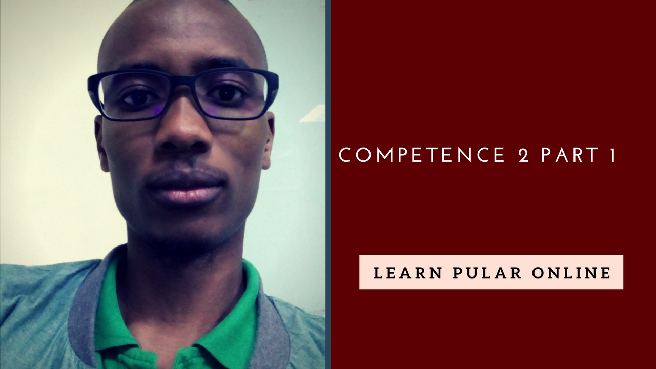 competence2 Part 1 - Learn Pular Online | Mido waawi pular series - I'm back!!!