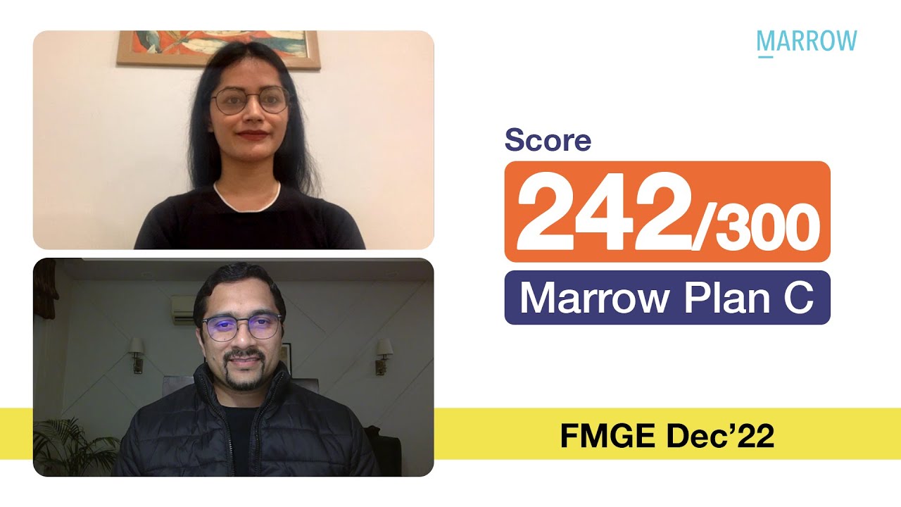 FMGE Dec’22- 242/300 - Dr Moringna Thakur (Plan C) shares her success story with Dr Rohan Khandelwal