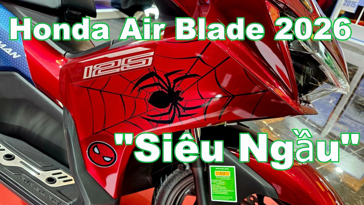 Honda Air Blade 2026 phiên bản Spiderman và Venom ra mắt, 'Gây sốt' vì thiết kế quá đẹp I MêXe_360