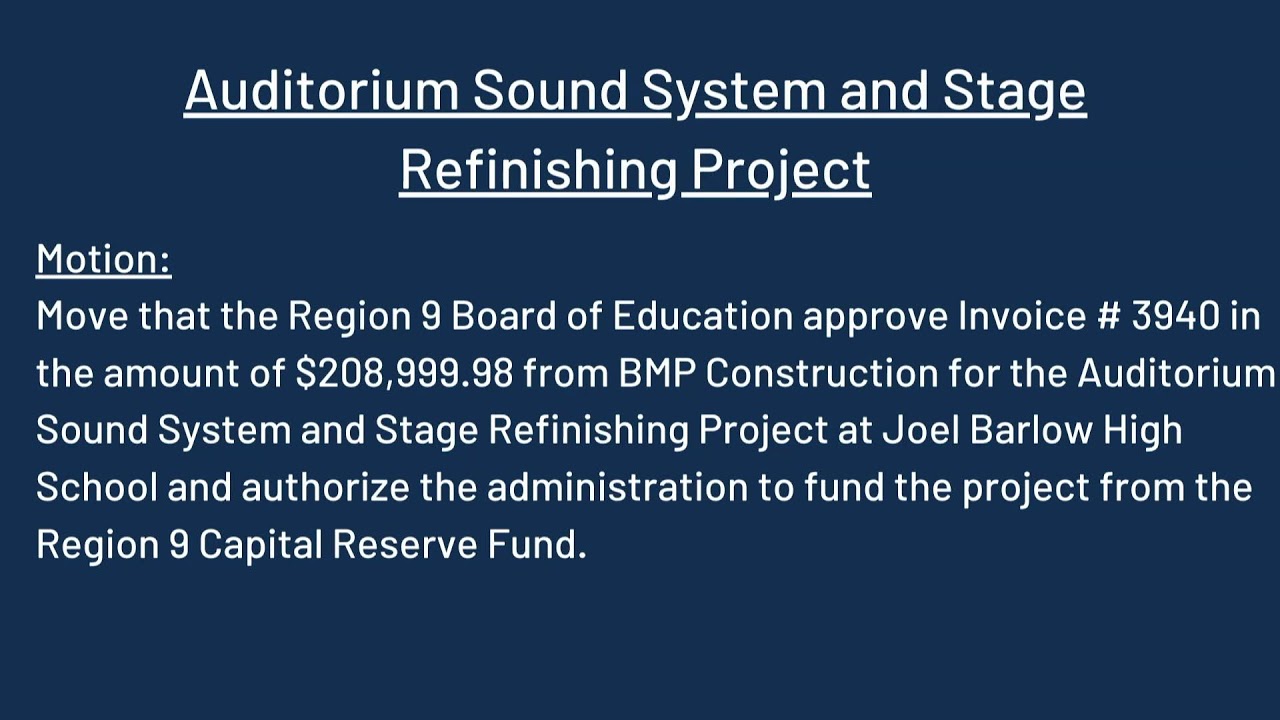 Region 9 Board of Education Meeting - 1/20/2026