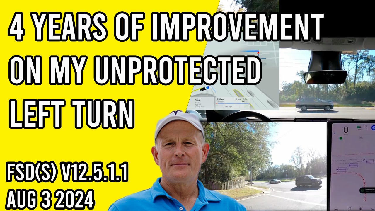 4 Years of Progress on my Unprotected Left Turn by the Tesla AI Team