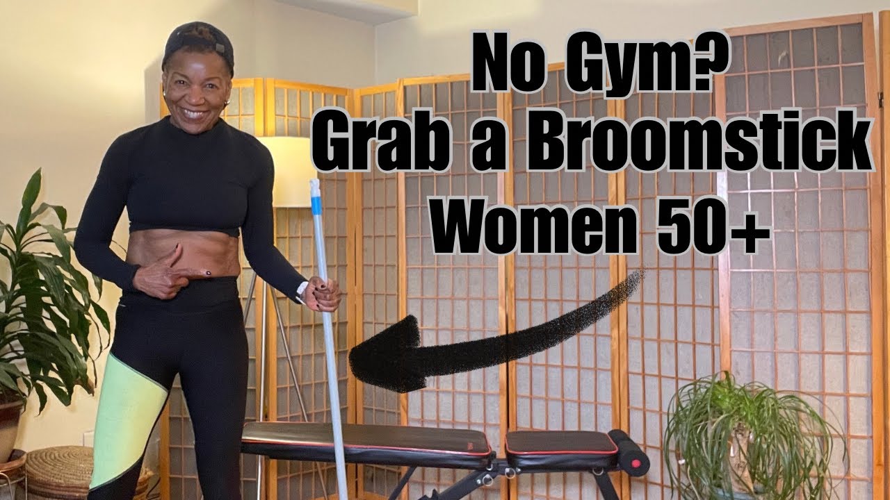 Bra Fat + Belly Fat? Try This Broomstick Workout #WomenOver50Fitness #AgingStrong #CoreStrength