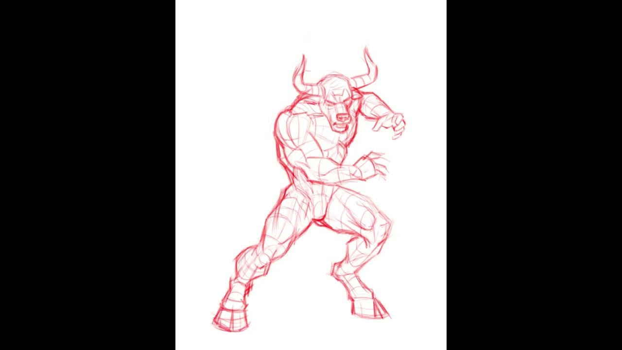 How to Draw: Minotaur Casting Spell #drawing #art #procreate #howtodraw #characterdesign #digitalart