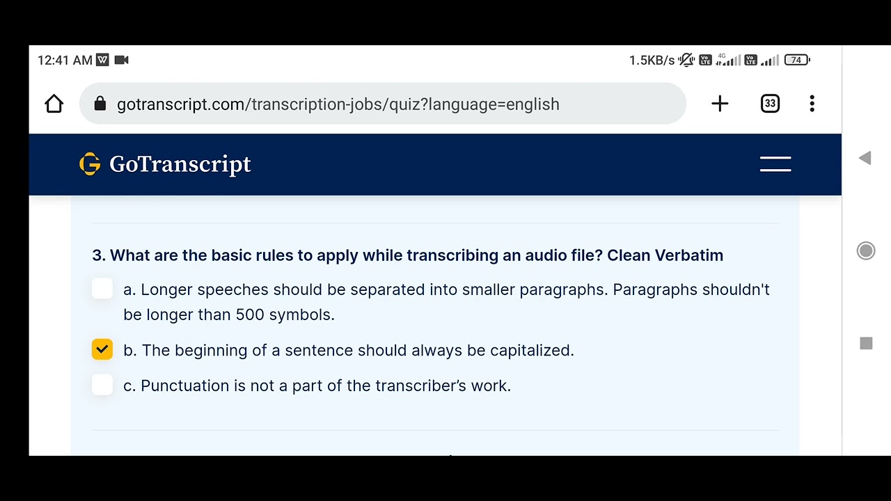 What are the basic rules to apply while transcribing an audio file? Clean Verbatim