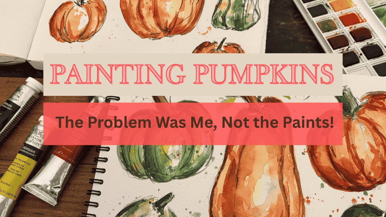 Painting Pumpkins with Winsor and Newton Cotman Watercolours | Painting Chat and Swatching