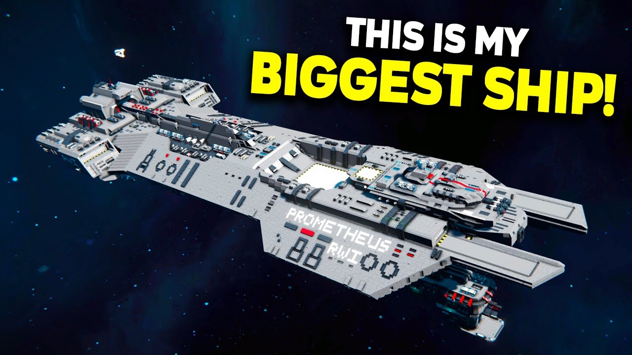 My BIGGEST Starship! - Space Engineers: RWI Prometheus Tour!