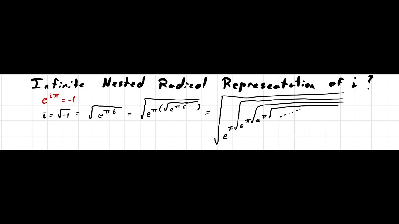 Infinite nested radical representation of the imaginary unit