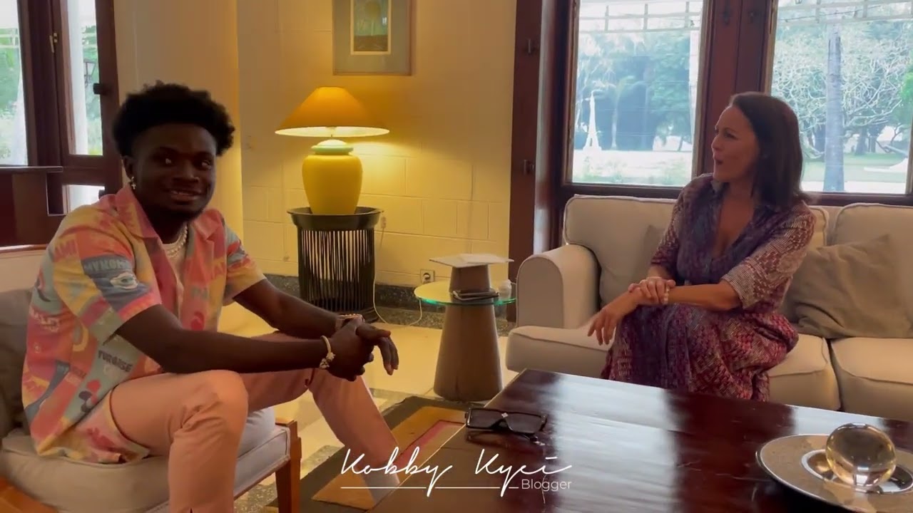 Kuami Eugene visits French Ambassador to Ghana Anne Sophie at her residence
