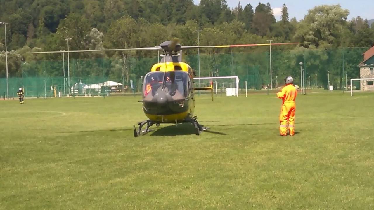 [Lądowanie + start] Eurocopter EC135+ Lotniczego Pogotowia Ratunkowego SP-HXZ 